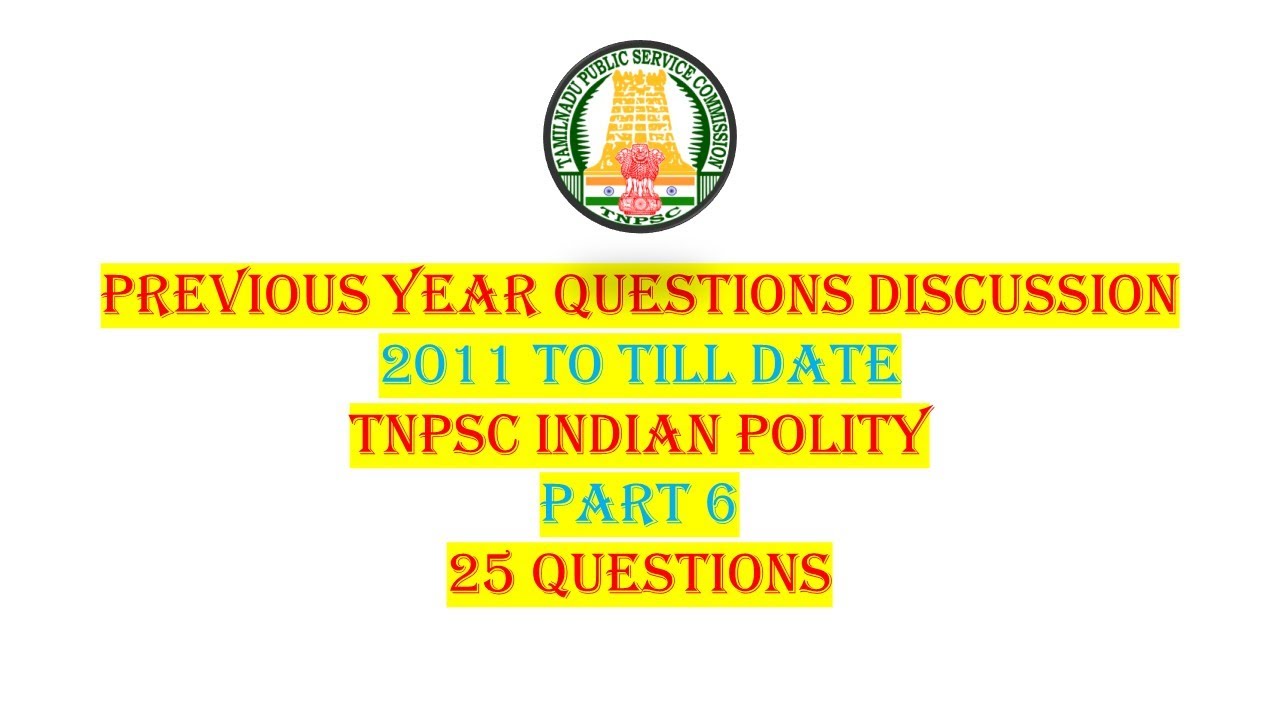 PYQ's: TNPSC Indian Polity | Part 6 | Sure Shot 25 Questions | techeditz2u