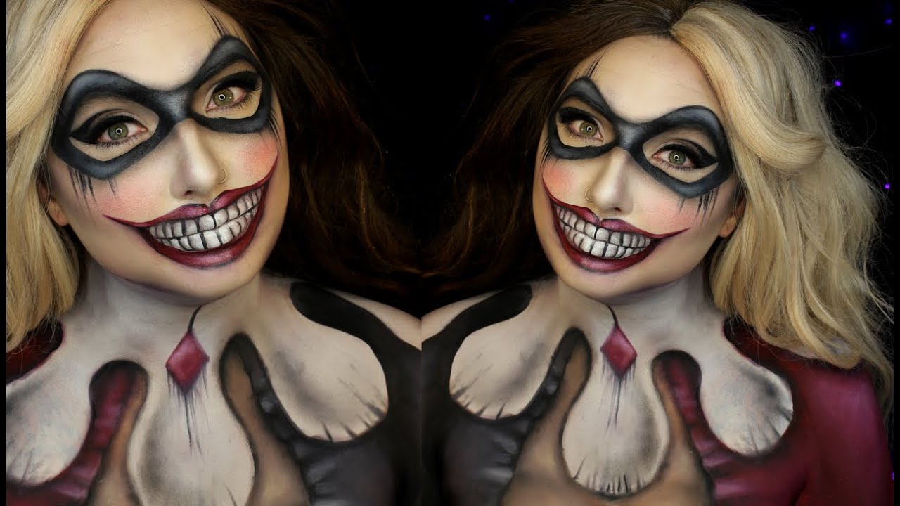 Harley Quinn DC Comics Halloween Makeup Tutorial | Jordan Hanz