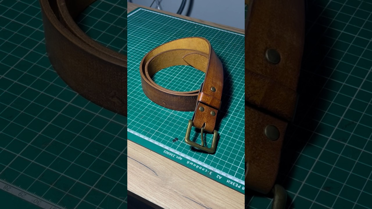 Ремень из кожи своими руками #handmade #diy #leather #leathercraft