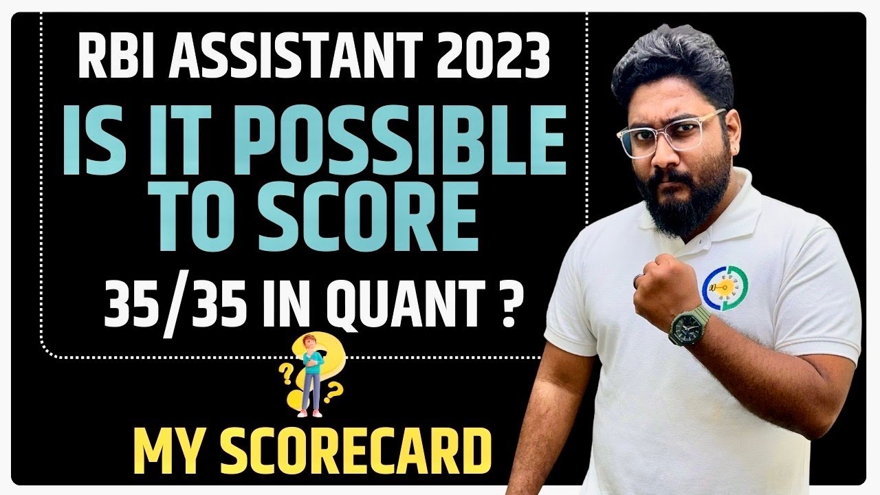 My RBI Assistant Scorecard || How I Scored Full Marks in Quant Approach || Career Definer || Kaushik