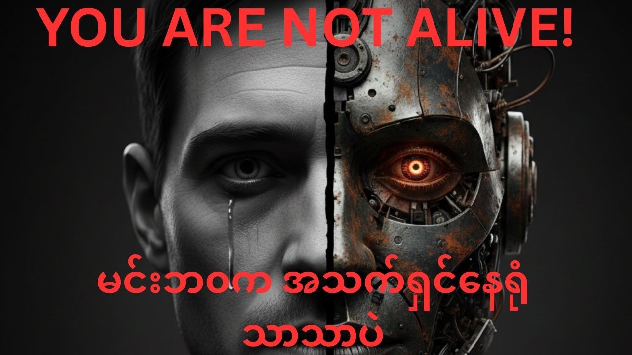 (ခင်ဗျား အသက်ရှင်နေတာ မဟုတ်ဘူး။ ရှိနေရုံ သက်သက်ပဲ။)