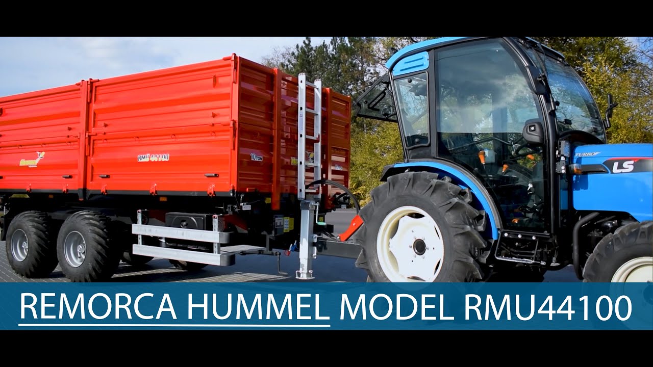 Remorca de 10 tone cu 2 axe basculabila in 3 parti Hummel