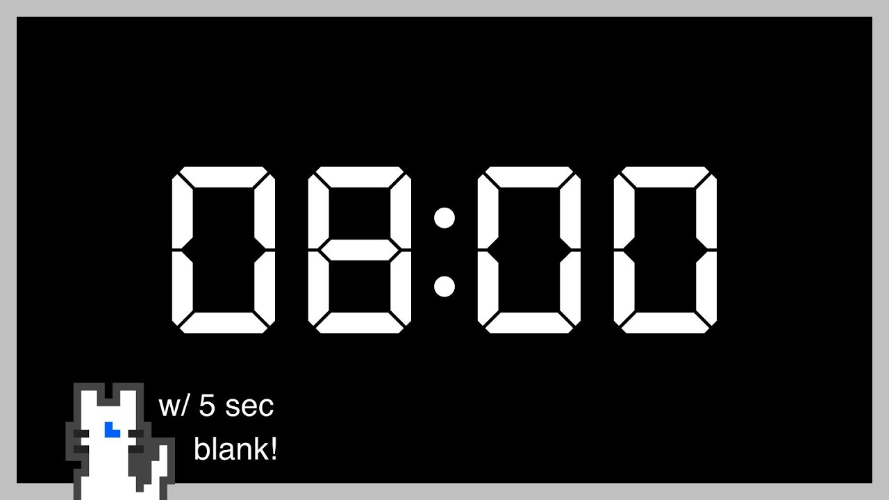 8 Minutes Timer (with 5 seconds blank)