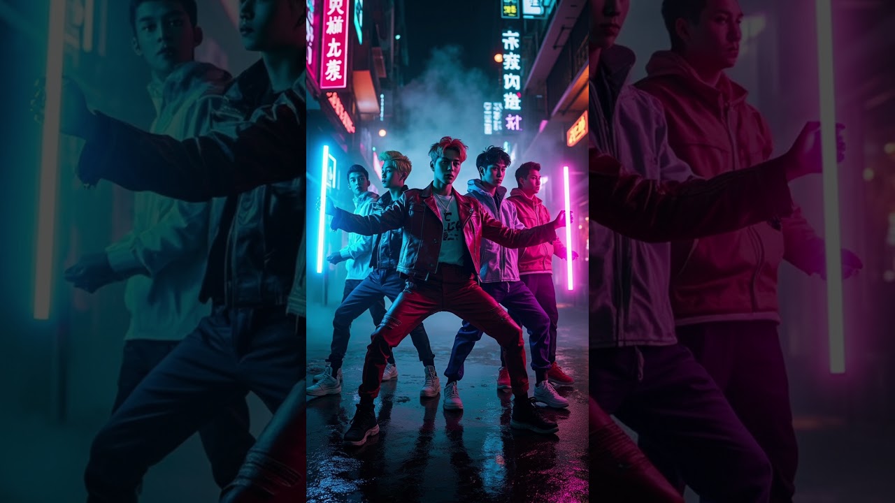 Welcome to the neon world of CroKpop    #cyberpunkkpop #aespa #koreanpopculture