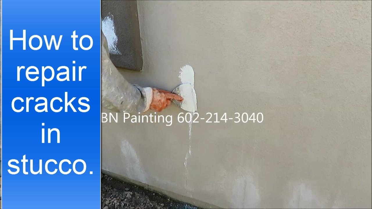 How to repair cracks in stucco. Fixing stucco cracks before painting.