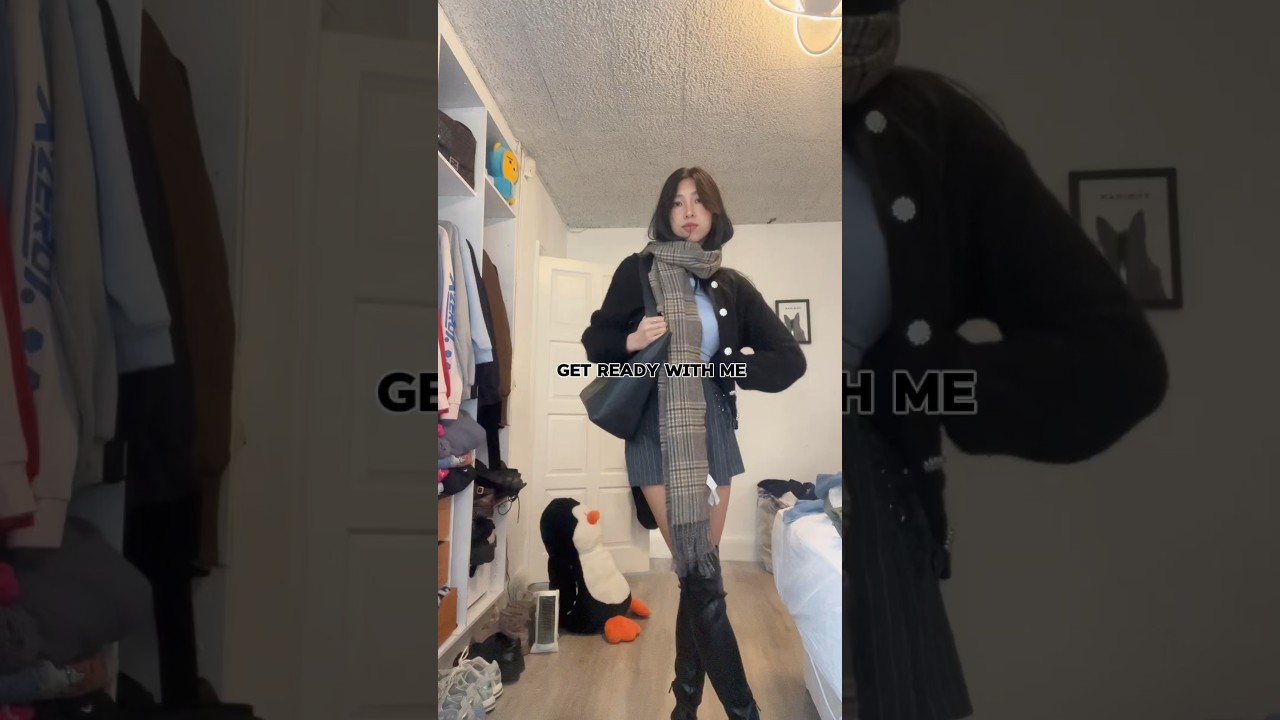 Get dressed with me for work 🌹#gdwm #grwm #grwmoutfit