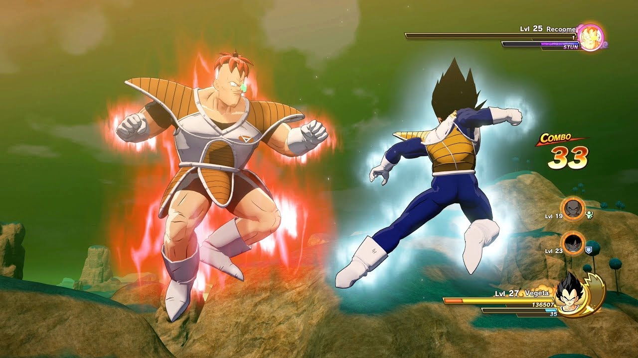 Dragon Ball Z Kakarot - The Ginyu Force против Vegeta, Gohan & Krillin Boss Battle (Полный бой)