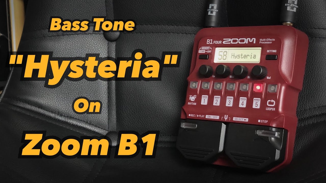 Bass Tone : Hysteria - Muse || ปรับเสียงจาก Zoom B1 Four