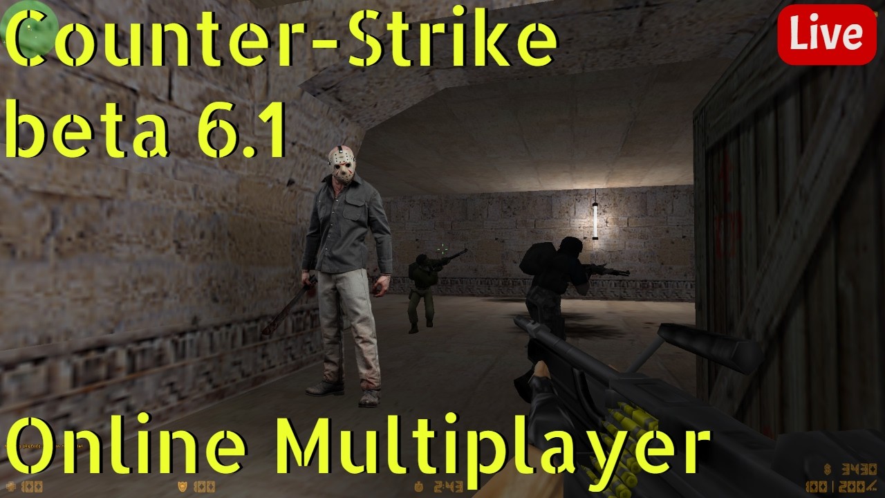 🔴Live: Counter-Strike Beta 6.1 (from 2000!) - Online Multiplayer 🖥️🖱️ - Happy Friday 13th!