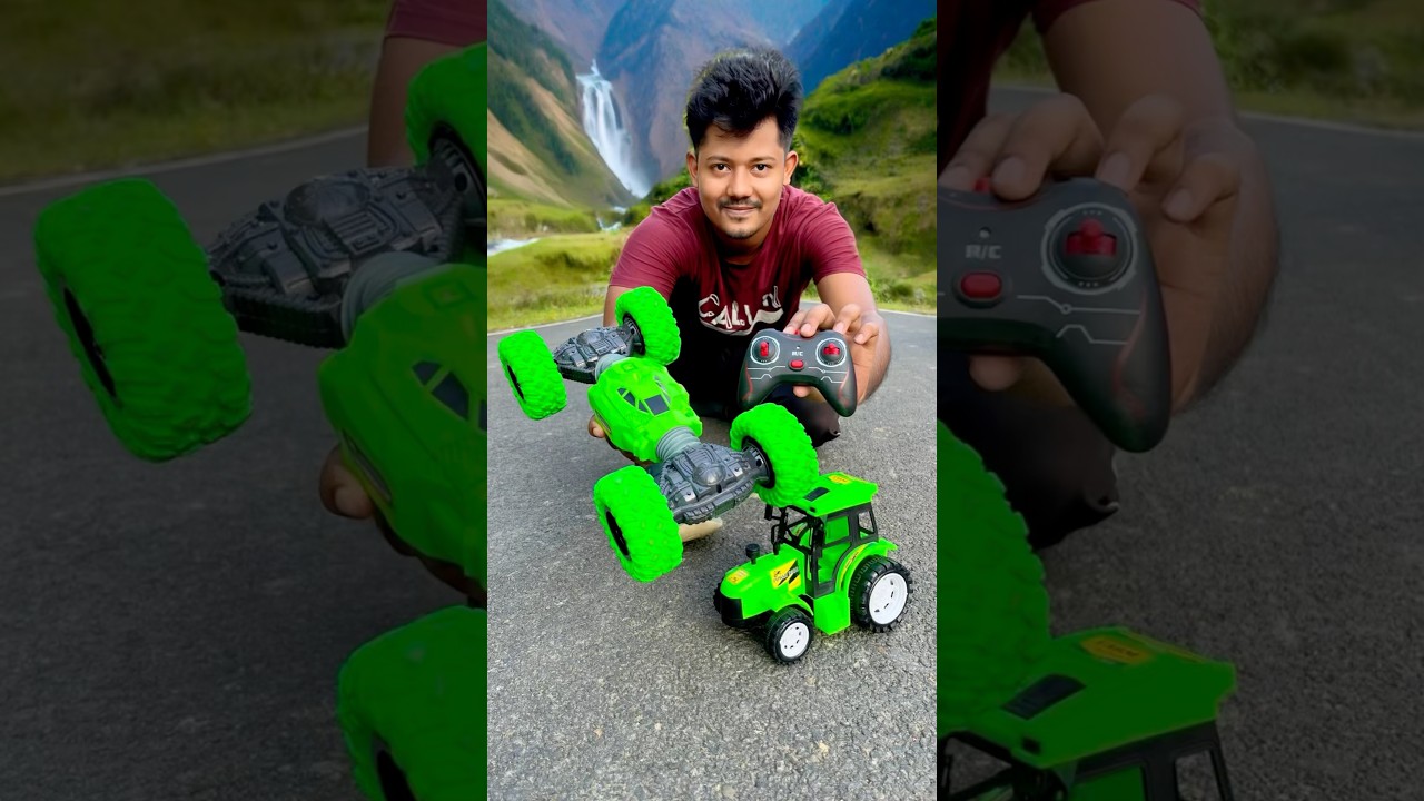Non Rc Tractor Vs Rc 4✖️4 Moka car😮