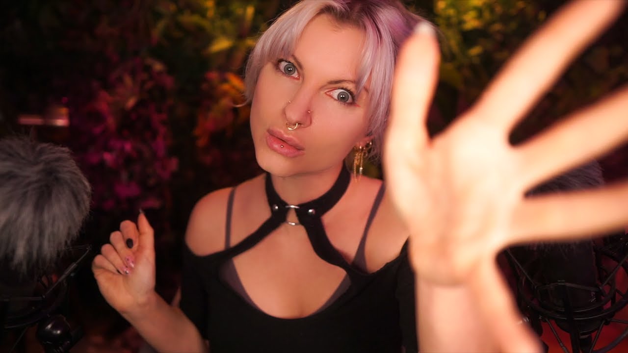 ASMR VORTEX hand movements, PLUCKING FAST & SLOW + MOUTH SOUNDS