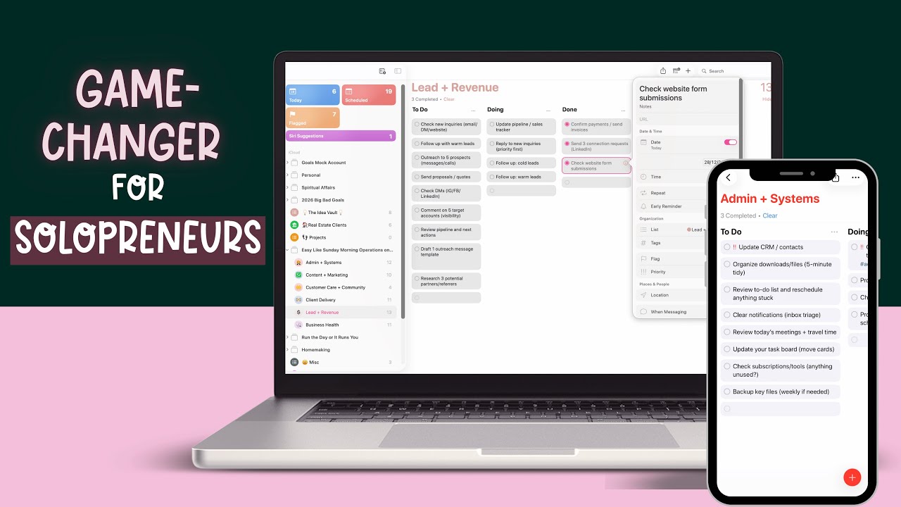 I Turned Apple Reminders App Into a Kanban Board (Game-Changer for Solopreneurs)