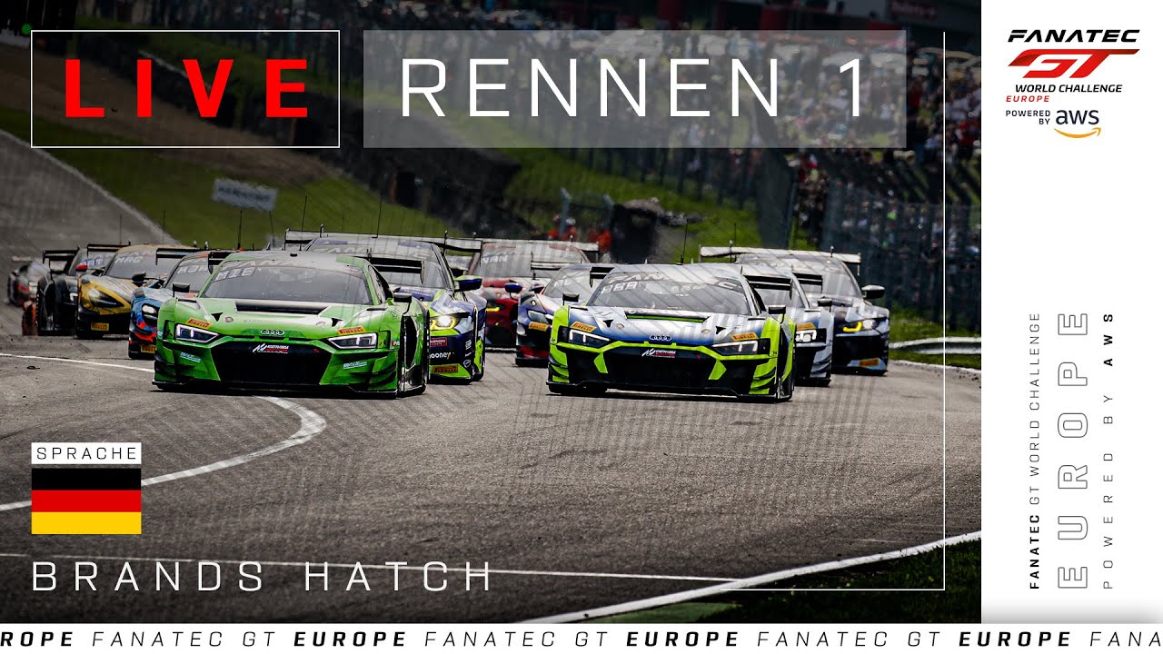 LIVE | Rennen 1 | Brands Hatch | Fanatec GT Europe 2024 (Deutsche)
