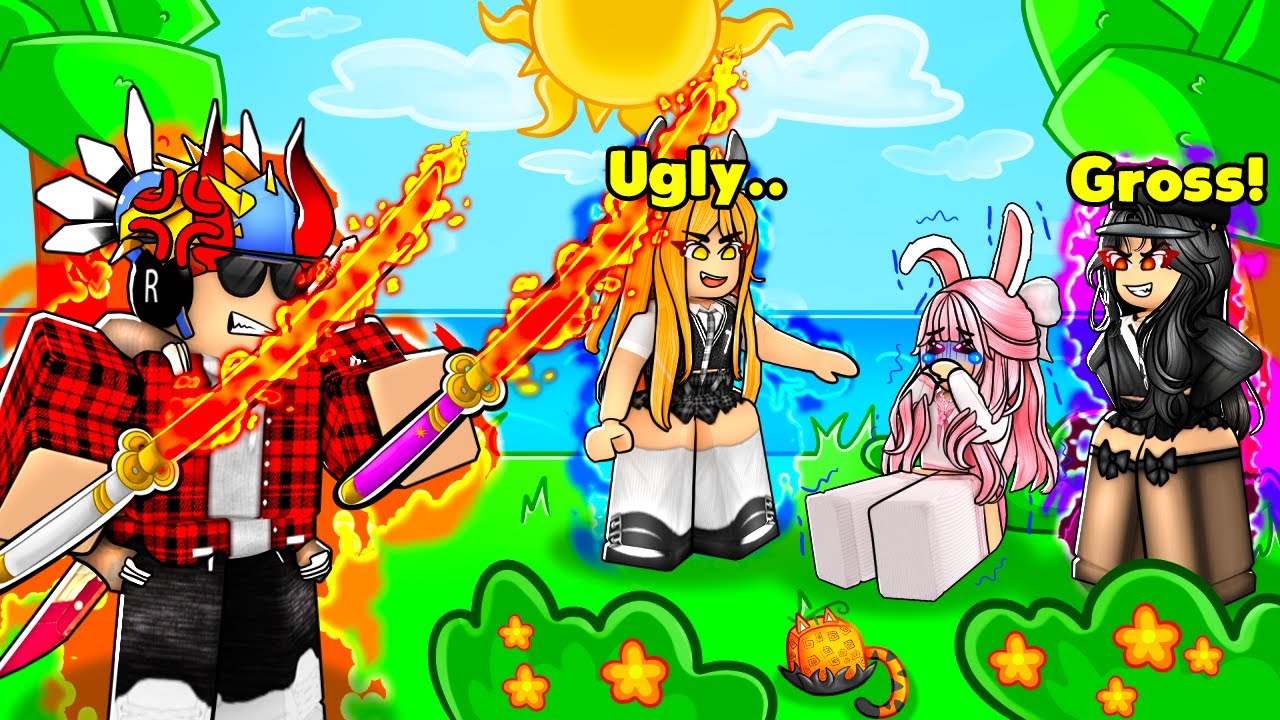 2 E-Girls THREATEN My Sister, So I Did THIS... (ROBLOX BLOX FRUIT)