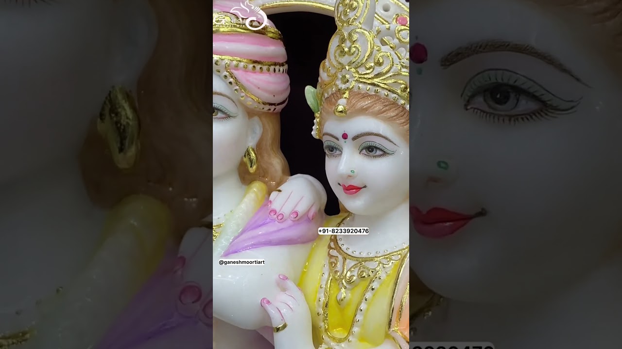 Radha Krishna Jugal Jodi murti - Marble Radha Krishna statue for Home Altar or temple in USA