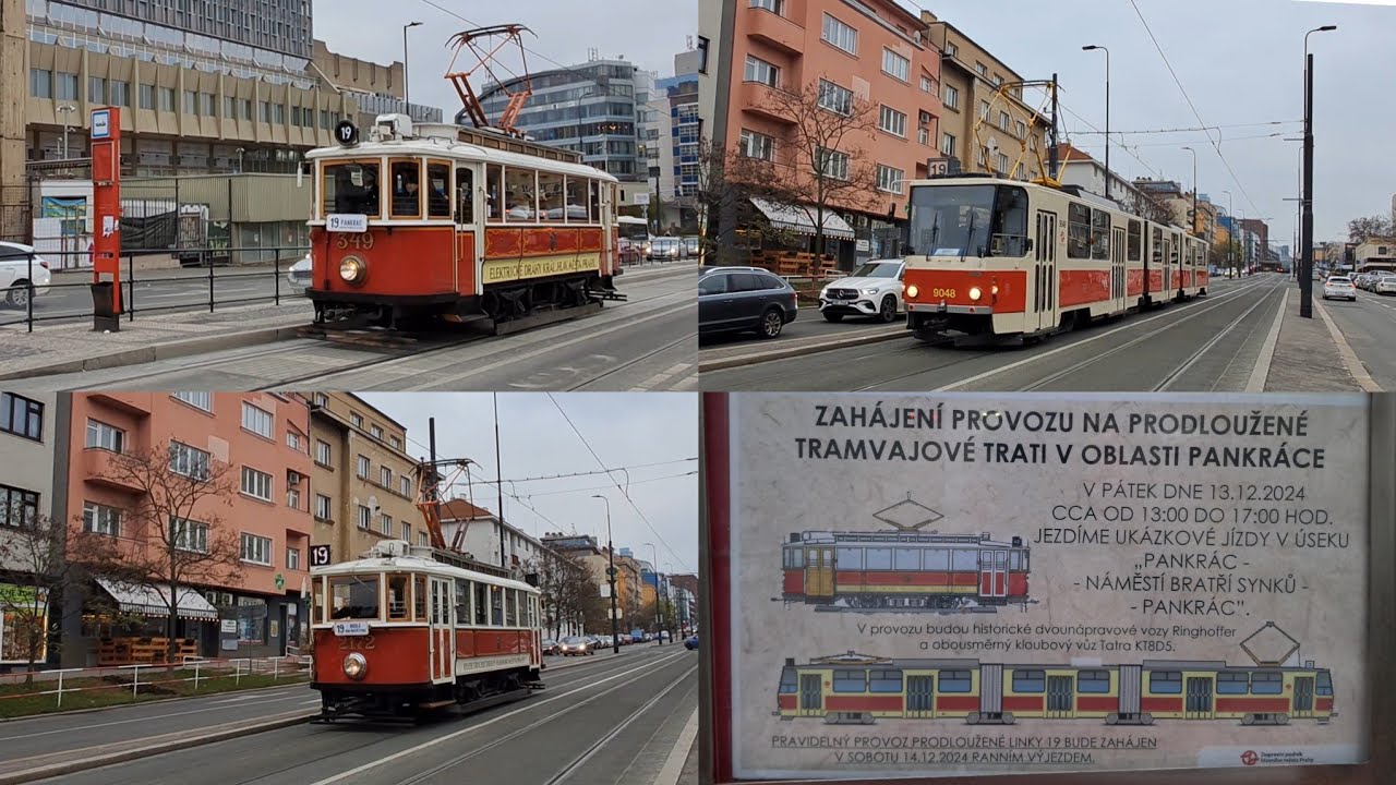 Zahájení provozu na tramvajové trati Kotorská - Pankrác.(13.12.2024)