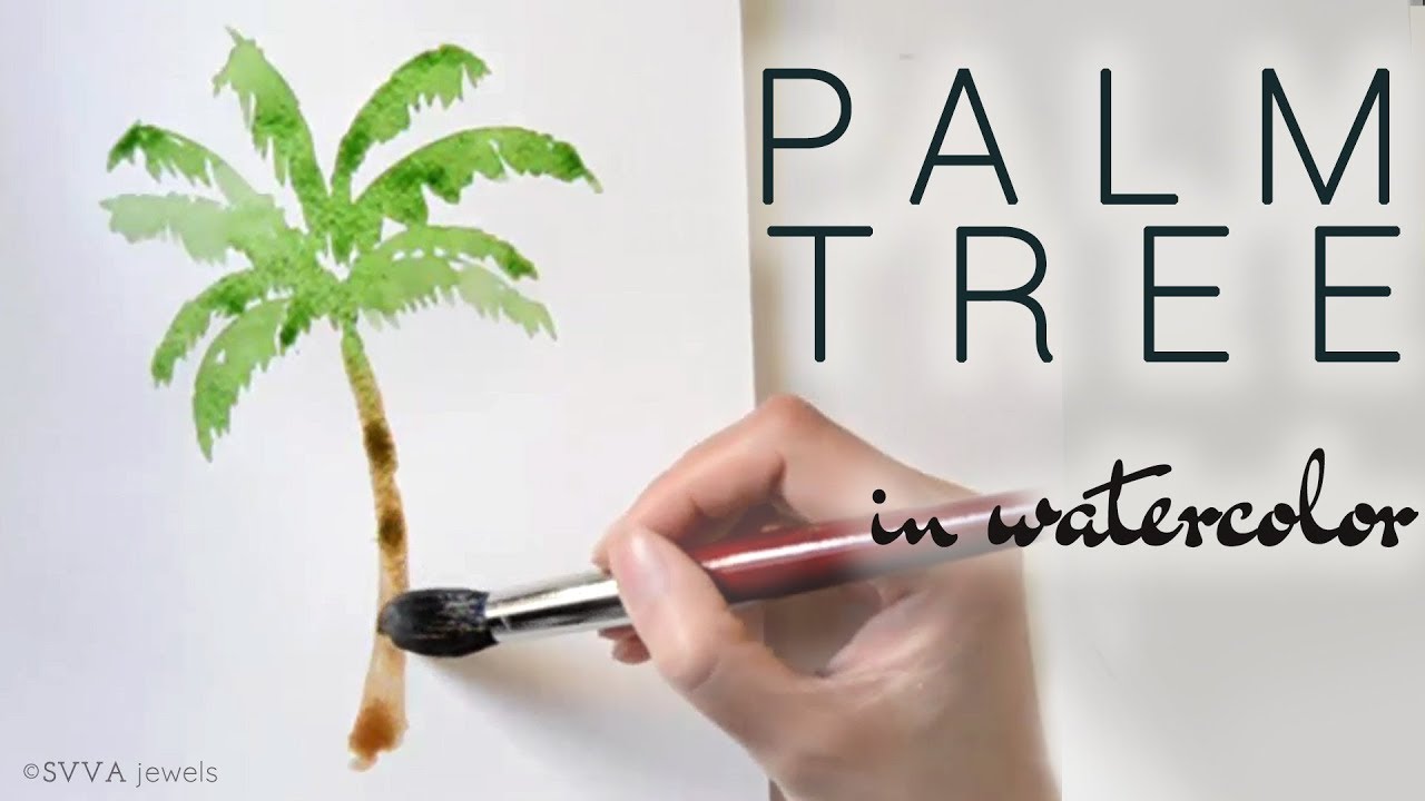 How to paint a Palm Tree in Watercolor
