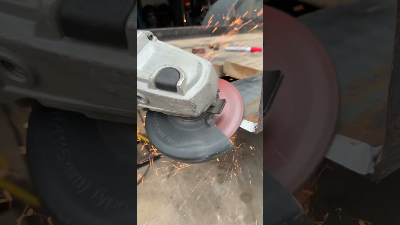 Grinding bevels welding prep. #welder #welding #grinding #shorts