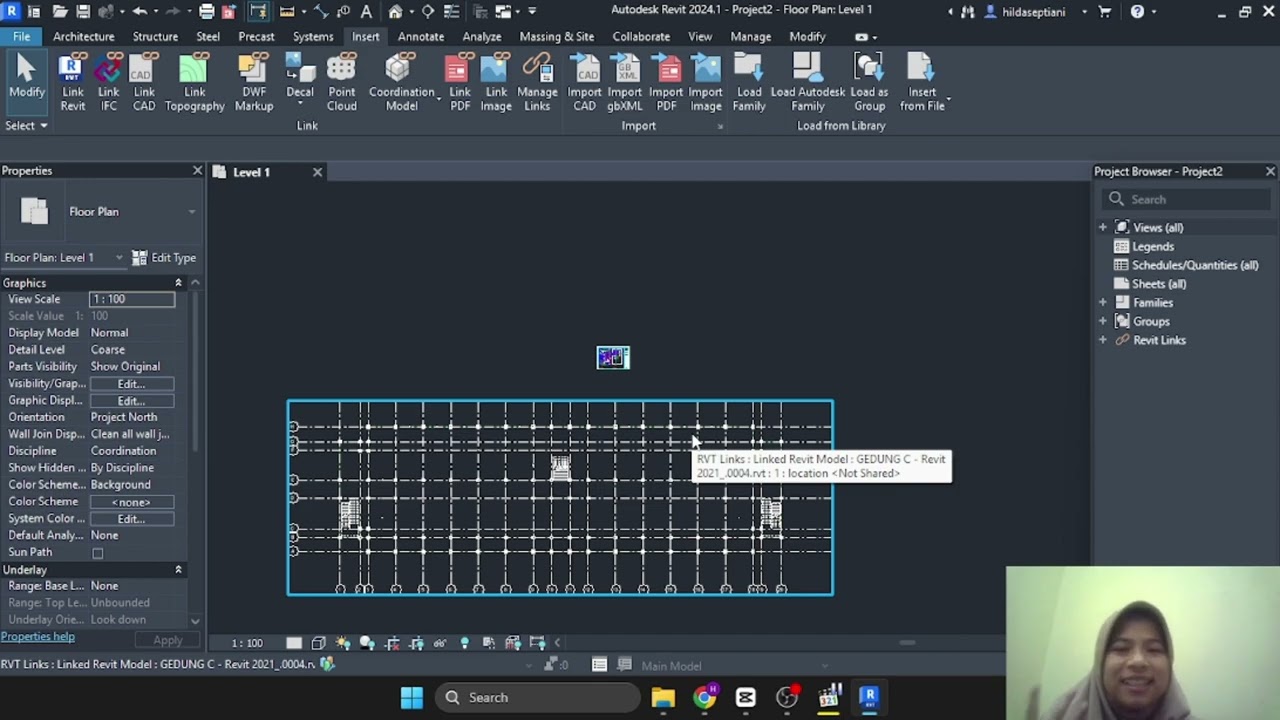 TUTORIAL CARA  MEMAHAMI GRID, COPY MONITOR, LEVEL DAN LINK CAD PADA REVIT