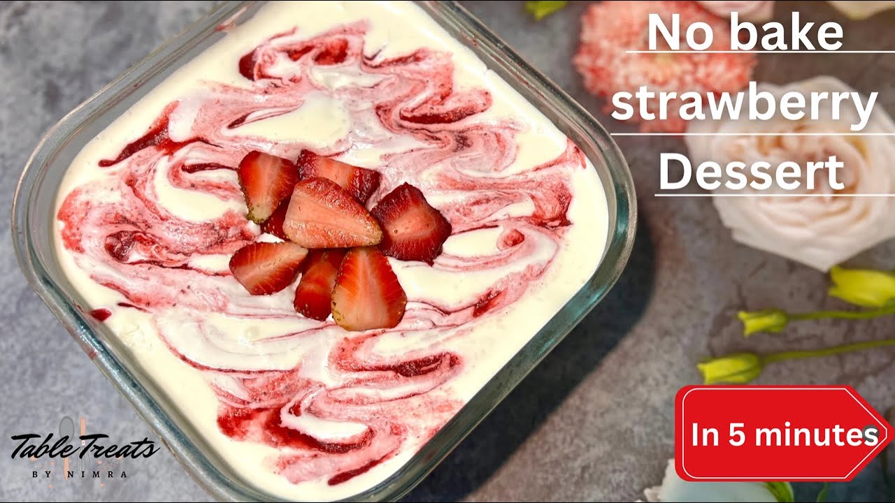 No Bake Strawberry Lemon Delight Recipe By Chef Nimra | Strawberry Dessert Recipes