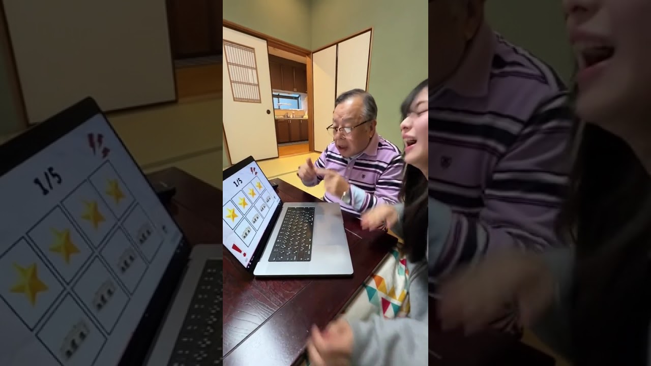 【じいじに今流行りのリズムゲームさせてみたwwwwww】#じいじ