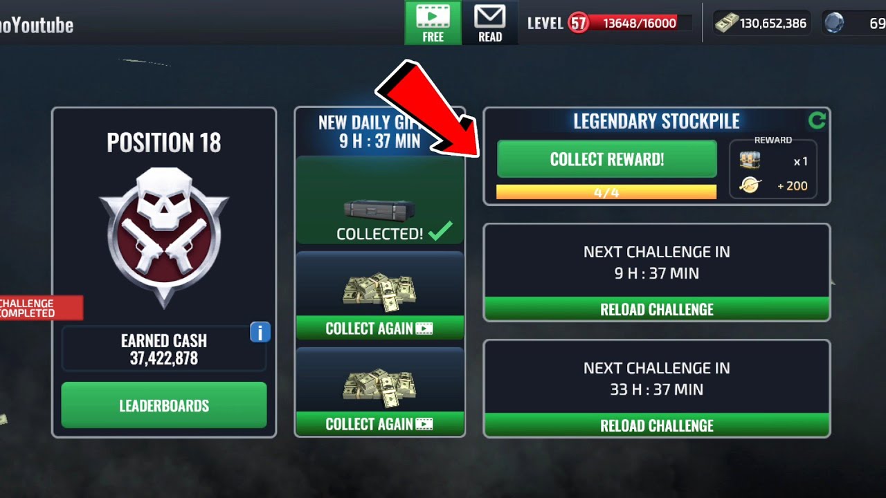 Armed Heist: LEGENDARY STOCK PILE- Collect 4 Legendary Cards Challenge Reward😋