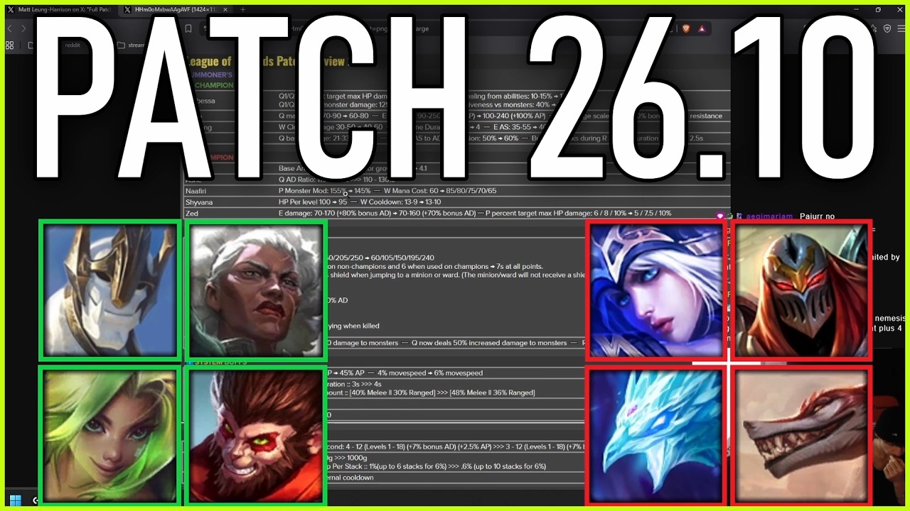 Nemesis reacts to FULL PATCH PREVIEW 26.10! NO MORE ASSASSIN META?
