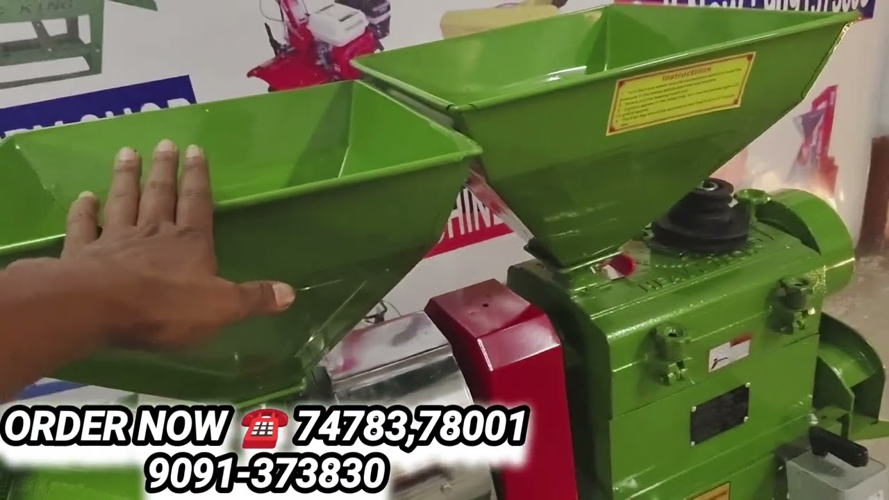 mini combined rice mill Steel chamber vs grinder atta chakki farak kya hai 6w300 mini rice mill