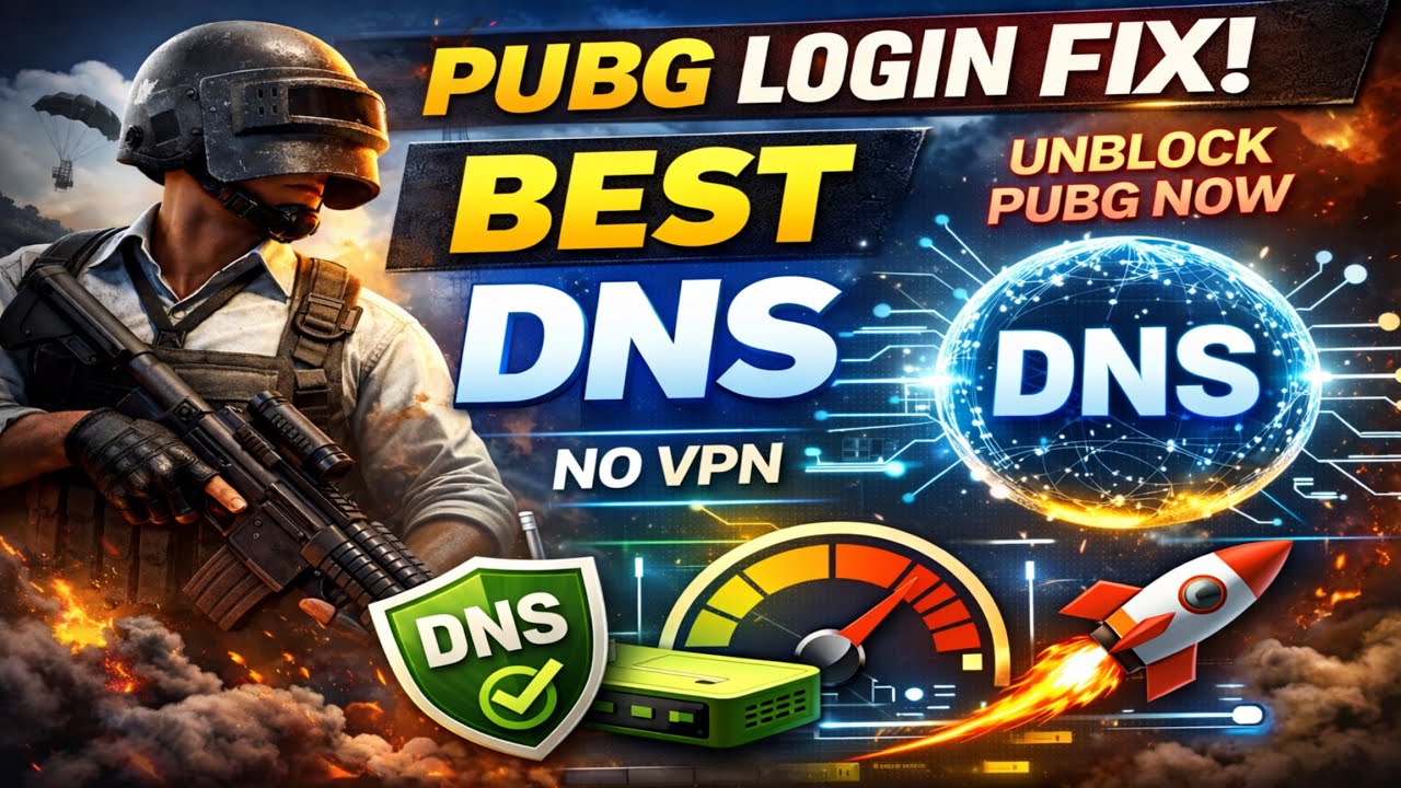 PUBG LOGIN FIX | Best DNS for PUBG (No VPN) ⭐