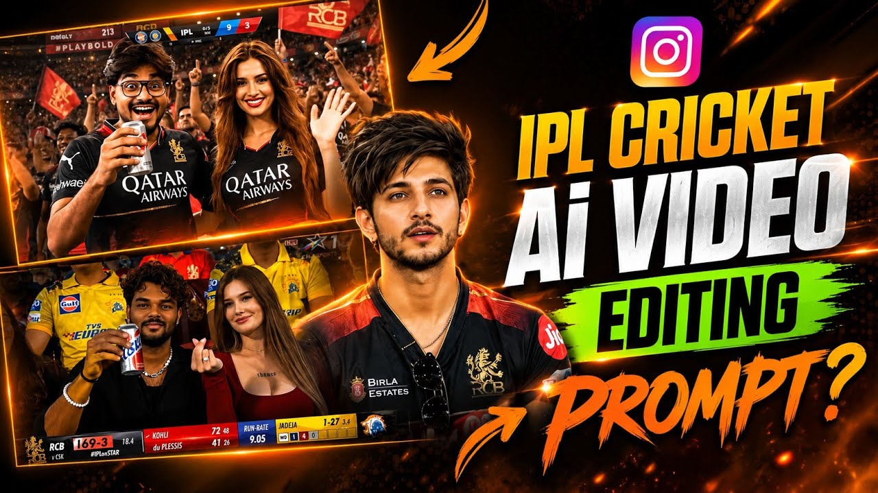 FREE 😱 IPL Broadcast Live Reels AI Video Kaise Banaye | IPL Stadium Broadcast Ai Video Editing