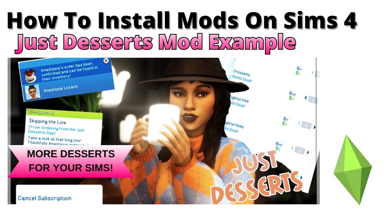 Как установить мод Just Desserts для Sims 4 | 2026