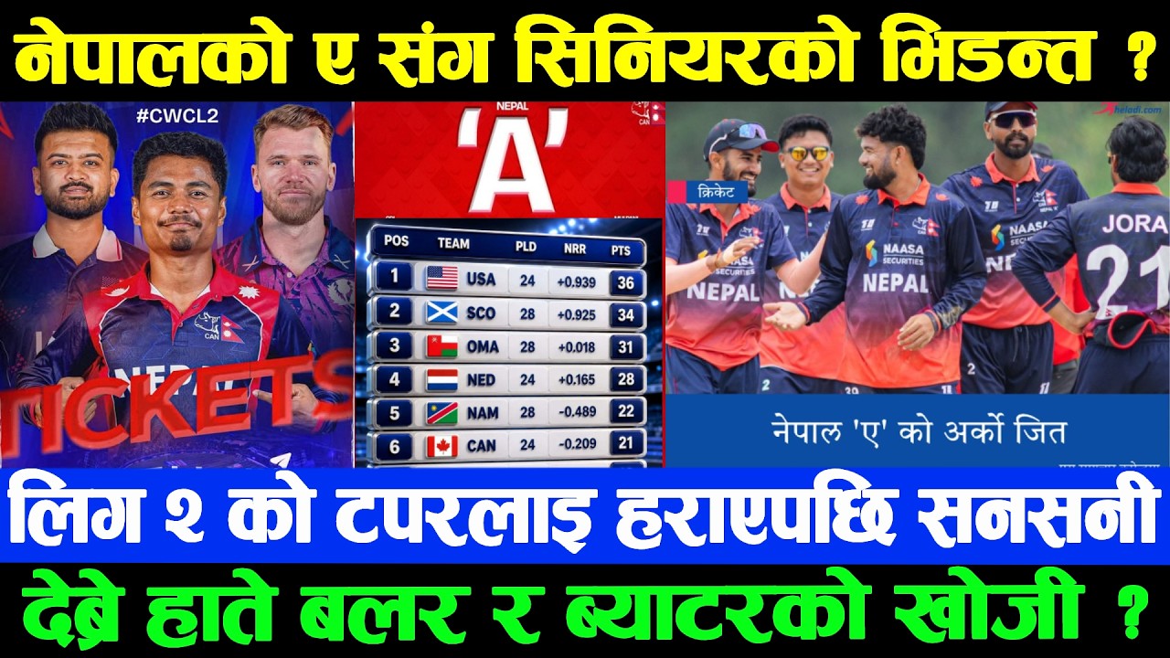 नेपाल ए को प्रदर्सनले सिनियर खेलाडी दबाबमा | यी खेलाडी बन्दैछन देब्रेहाते बलर र ब्याटरको विकल्प