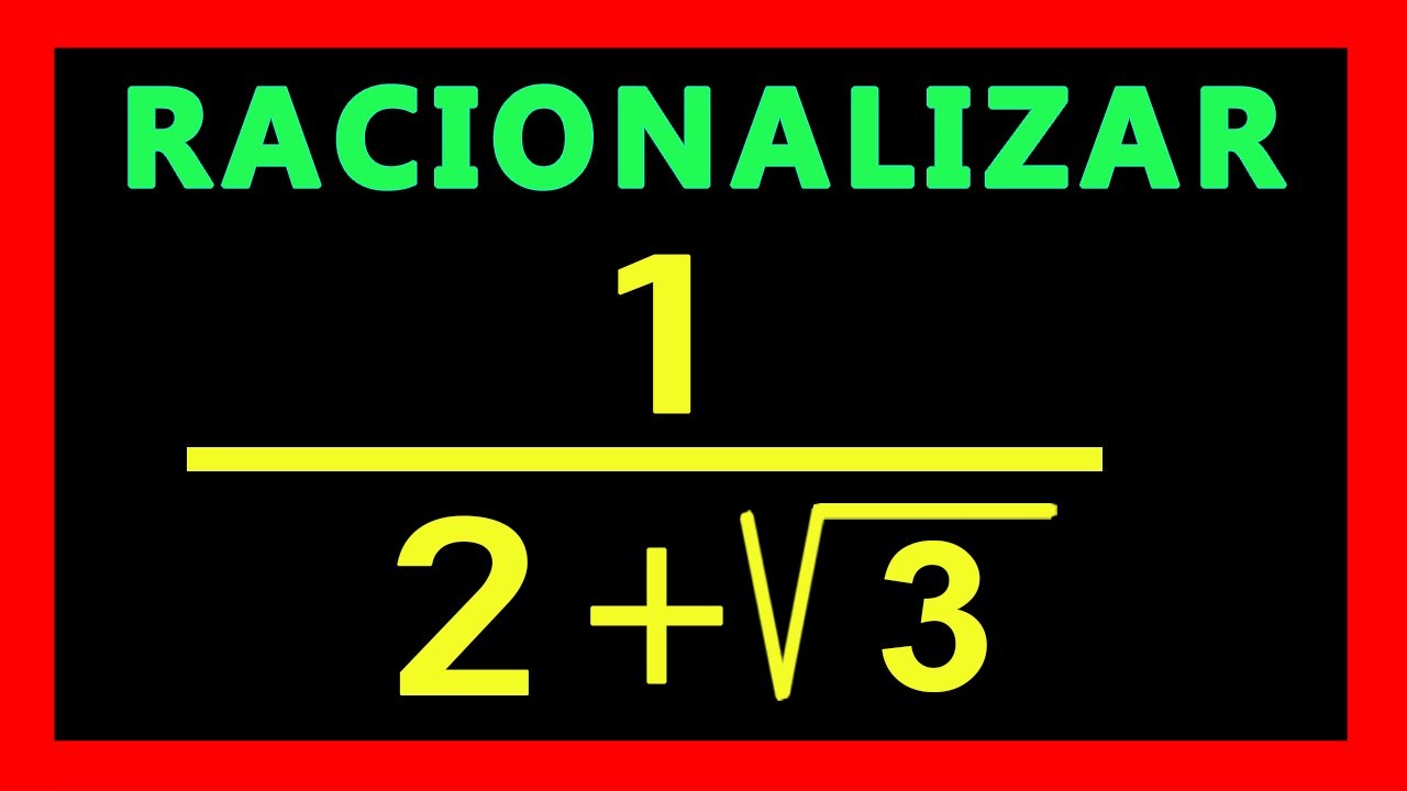 ✅👉 Racionalización de Radicales ✅ Como Racionalizar
