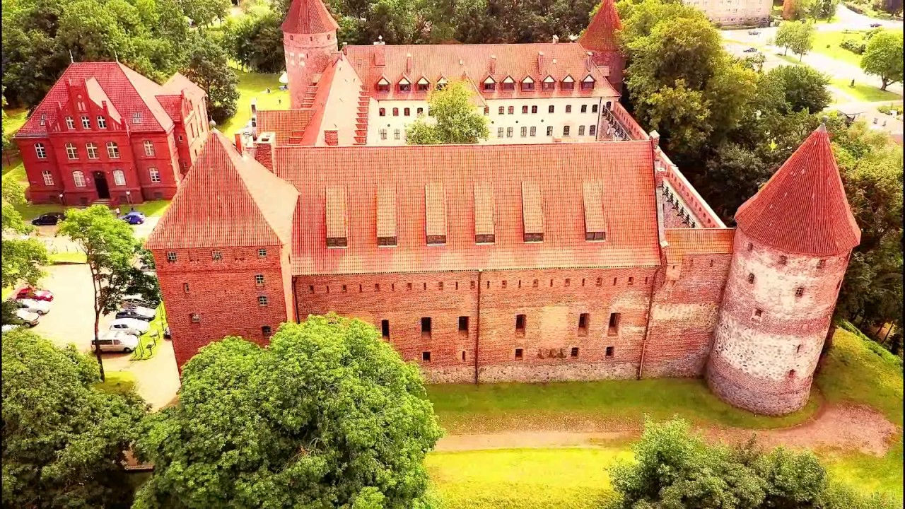 Bytów - zamek i rynek z lotu ptaka