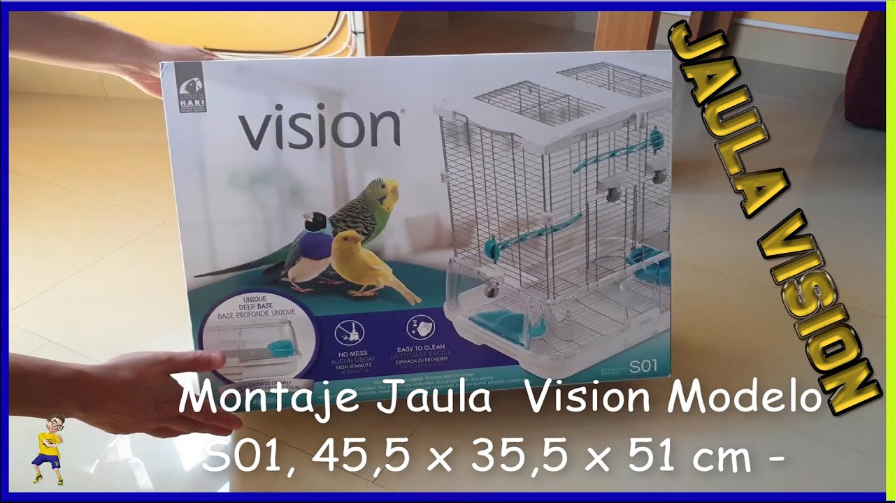 Vision Jaula Modelo S01🦜  45,5 x 35,5 x 51 cm 🐦 ¿ Como Montarla?