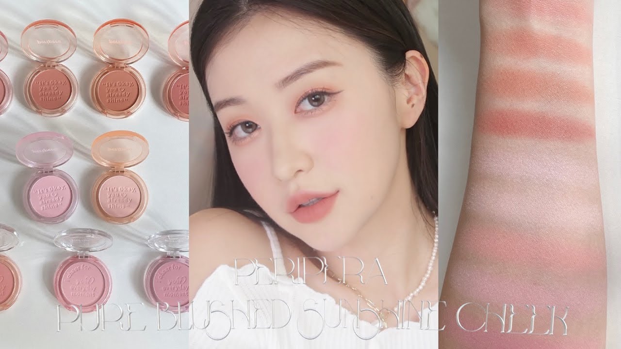 여름쿨톤의〰️페리페라 •맑게 물든 선샤인 치크• 전색상 리뷰 🌷Allday.ood