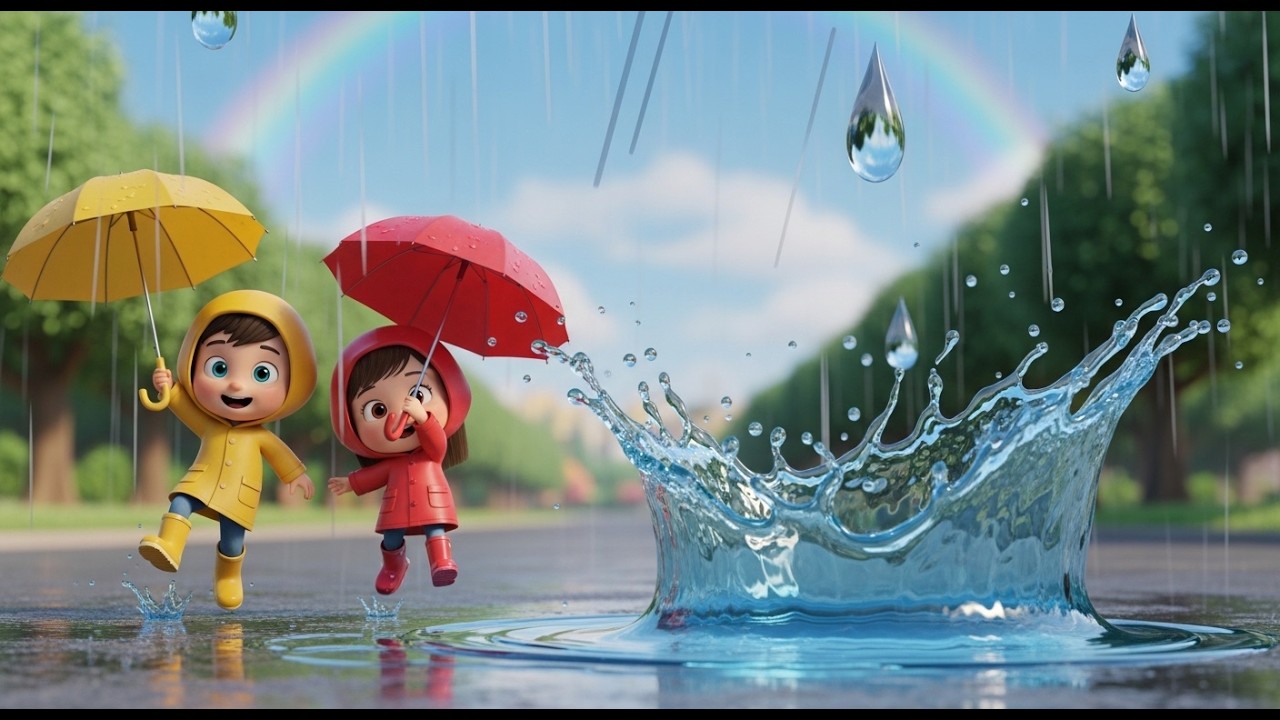 Tiny Raindrop Pitter Patter | Gentle Kids Song | Preschool Sing Along