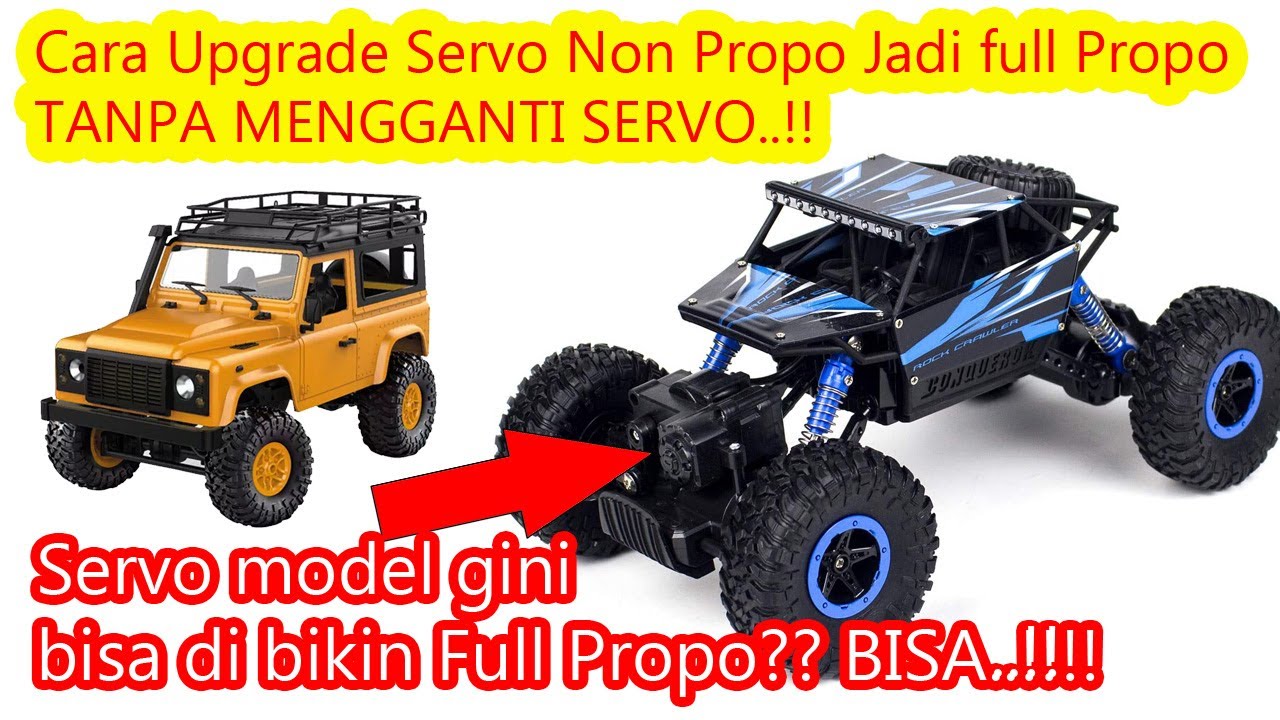 Cara Upgrade servo Non propo jadi full propo ||for rc wpl mn Qd crawler how to upgrade steering rc