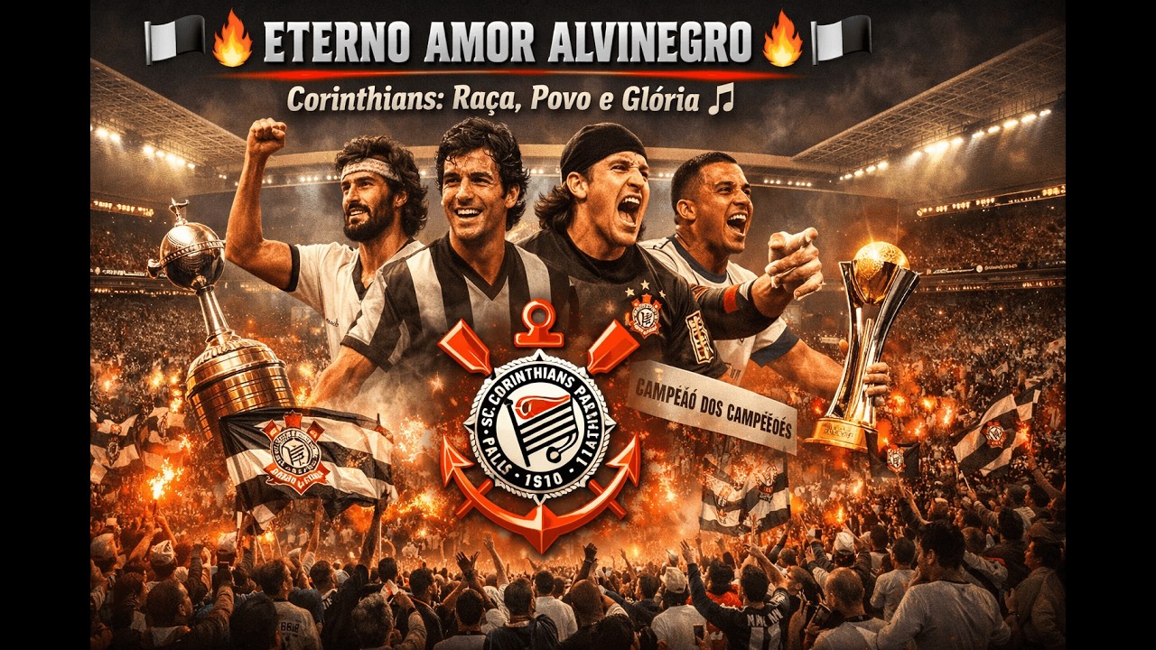 🎶 Corinthians: Raça, Povo e Glória 🎶🏴🏳️🔥 ETERNO AMOR ALVINEGRO 🔥🏳️🏴