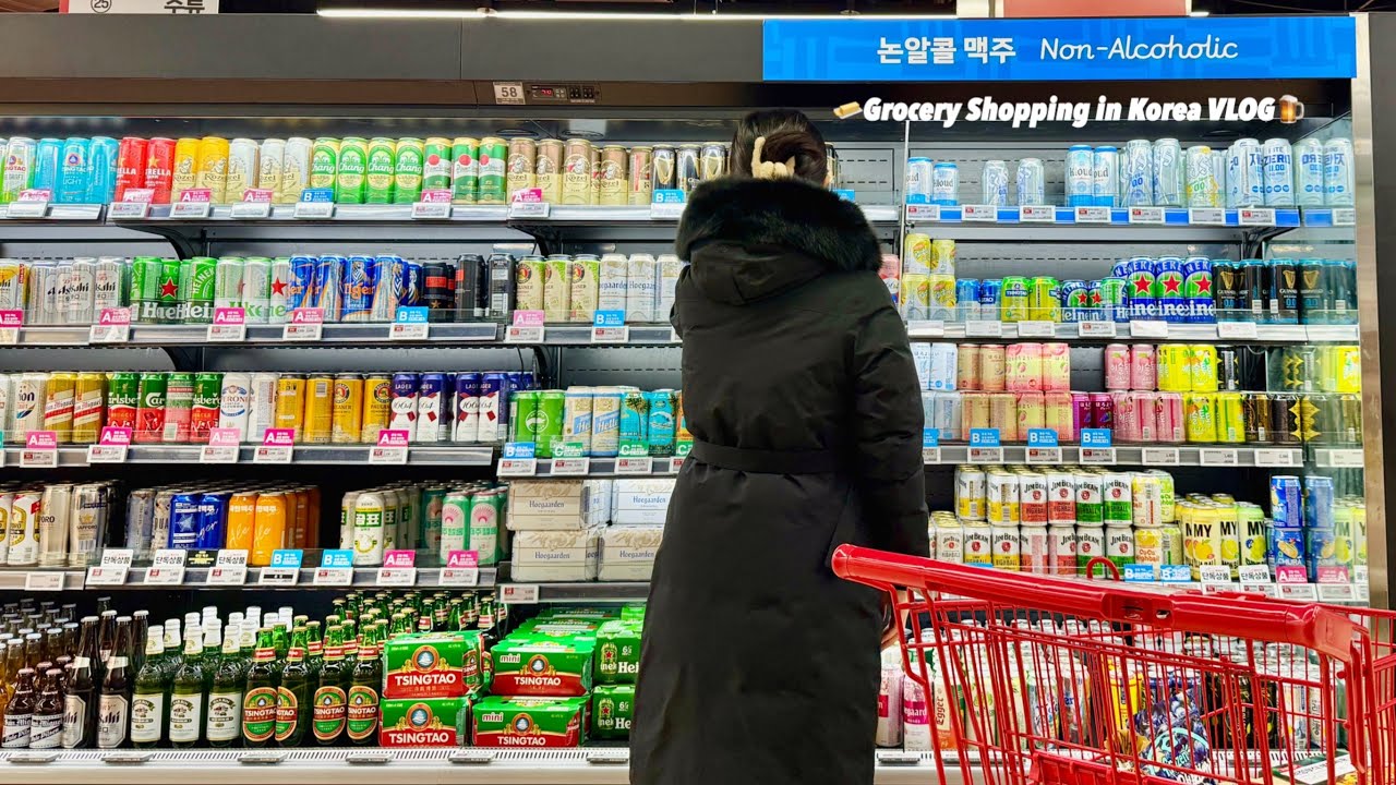 (Price☑️) Shopping in Korea VLOG 🍣🛒 | Korean supermarket food haul : Friend chicken, Sushi, snacks