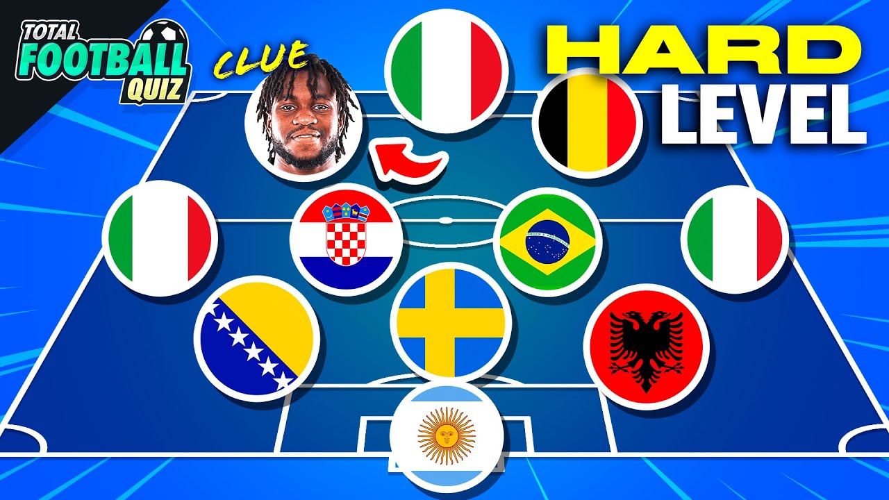 GUESS THE FOOTBALL TEAM BY PLAYERS’ NATIONALITY - HARD EDITION | QUIZ FOOTBALL TRIVIA 2024