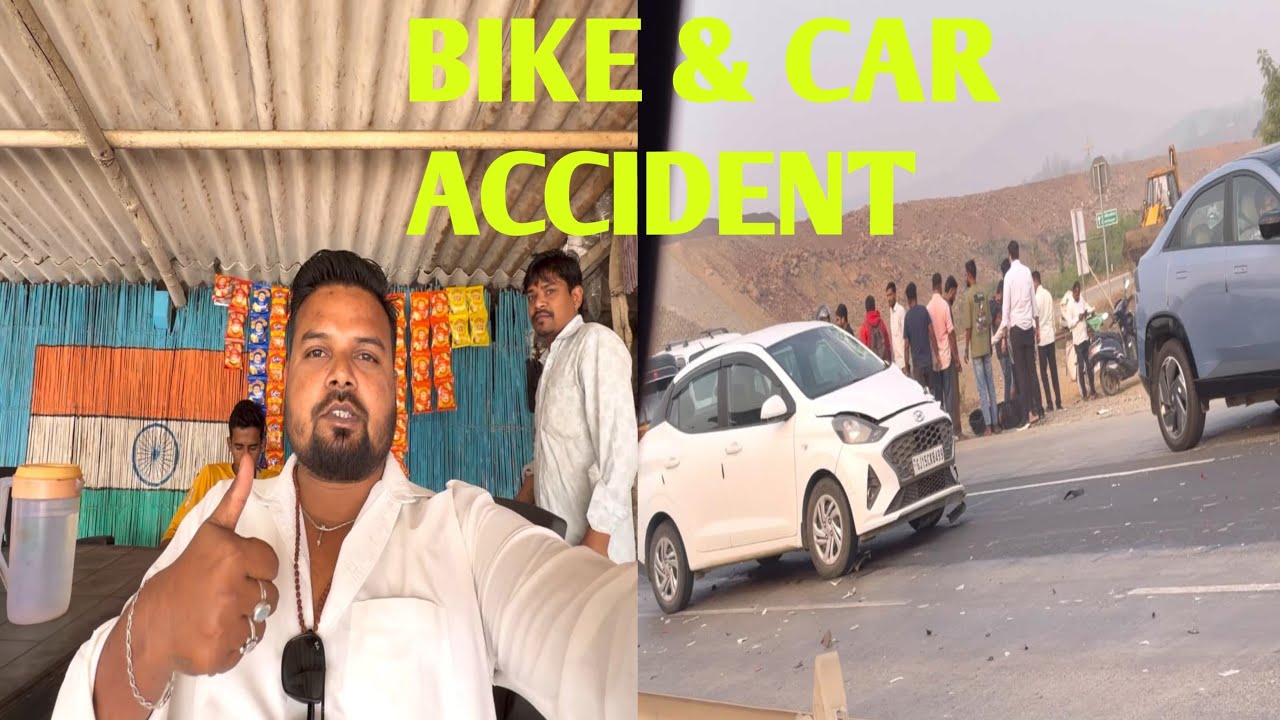 Bike & Car Accident #MrNirajJi #vlog #youtube #travelvlog #automobile #highwayjunction #travel 