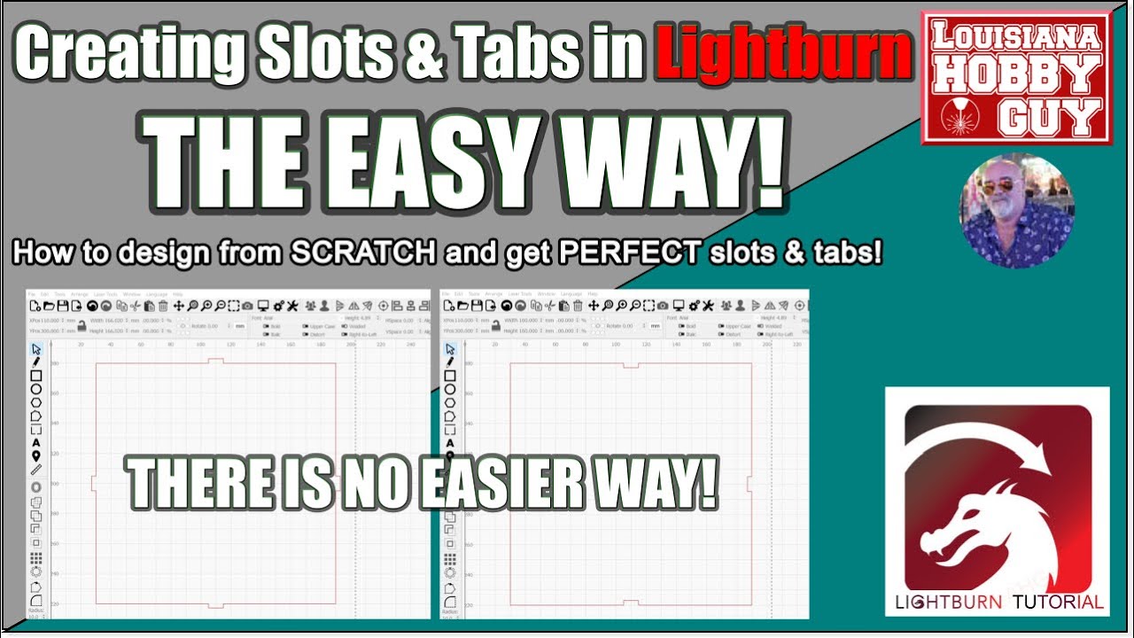 💡Creating slots & tabs in Lightburn, from scratch, THE EASY WAY!