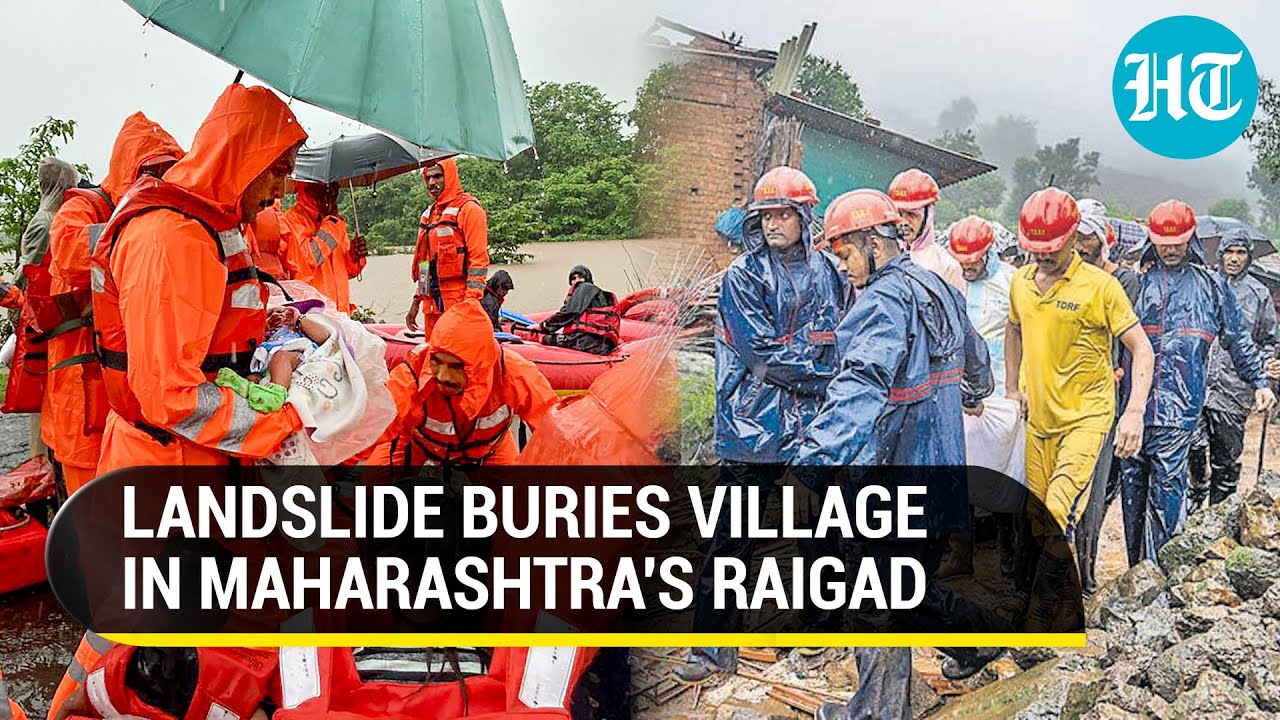 Maha Tragedy: 16 People Killed, Dozens Trapped As Landslide Buries Village in Raigad | Watch
