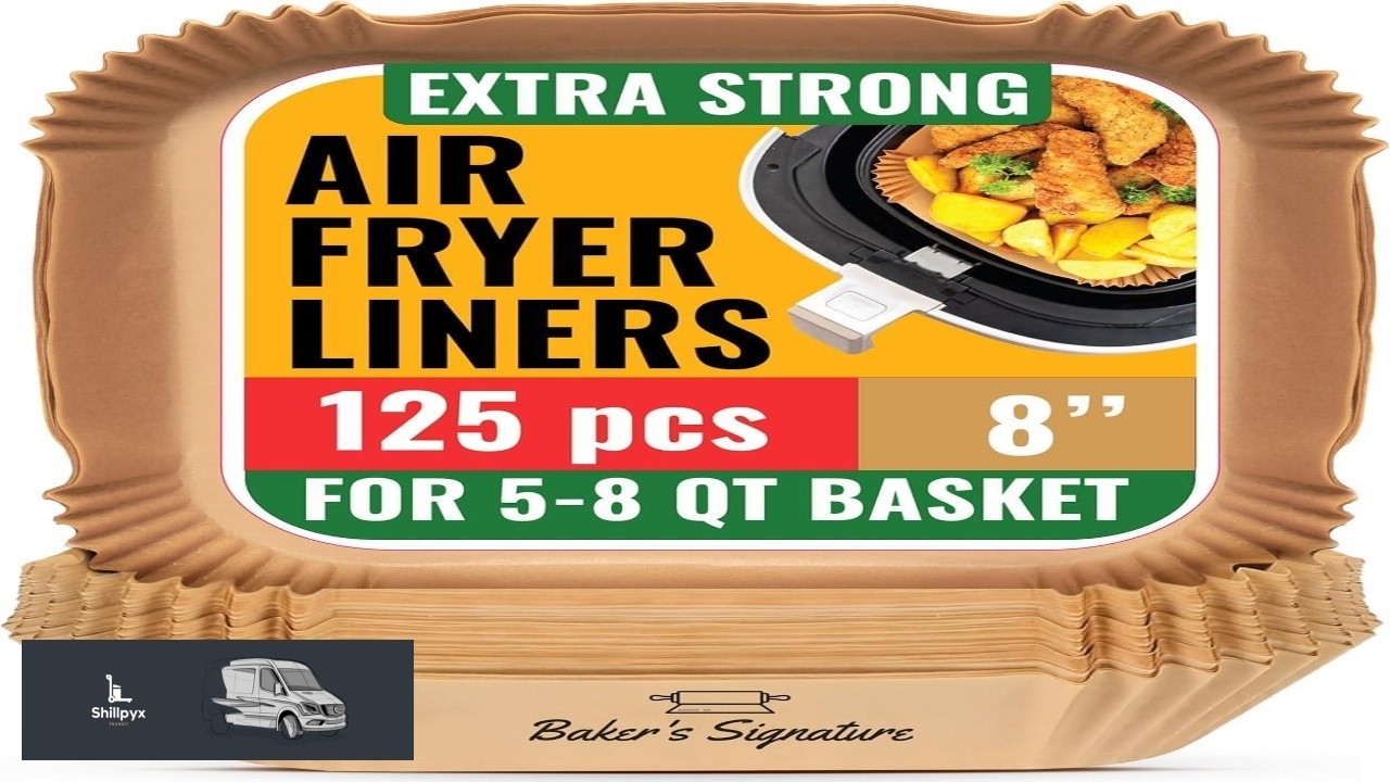 Air Fryer Paper Liners 125Pcs Air Fryer Disposable Liners Non Stick and Oil