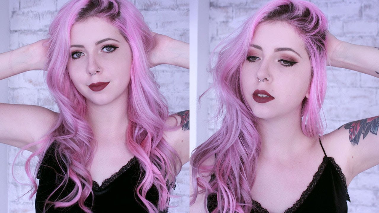 PINTANDO O CABELO DE ROSA PASTEL/LILÁS