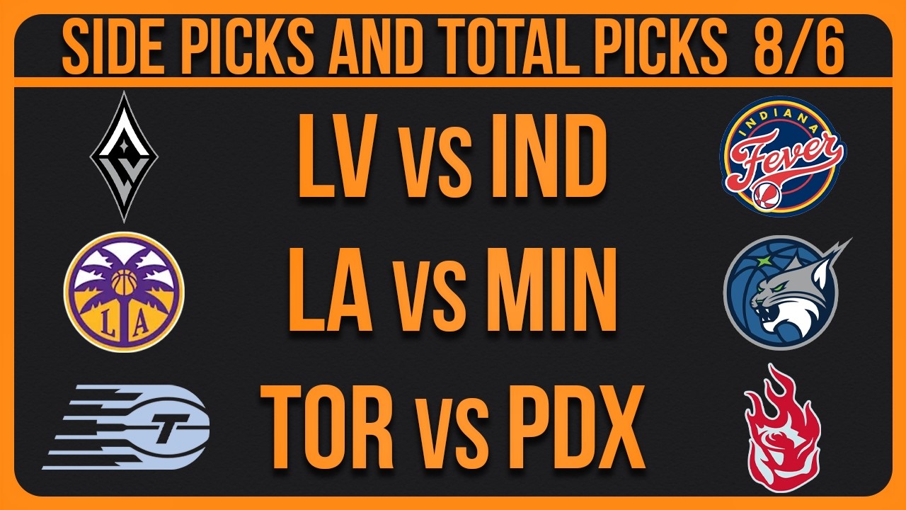 WNBA Picks Today Thursday 8/6/26 | FREE WNBA Best Bets & Predictions