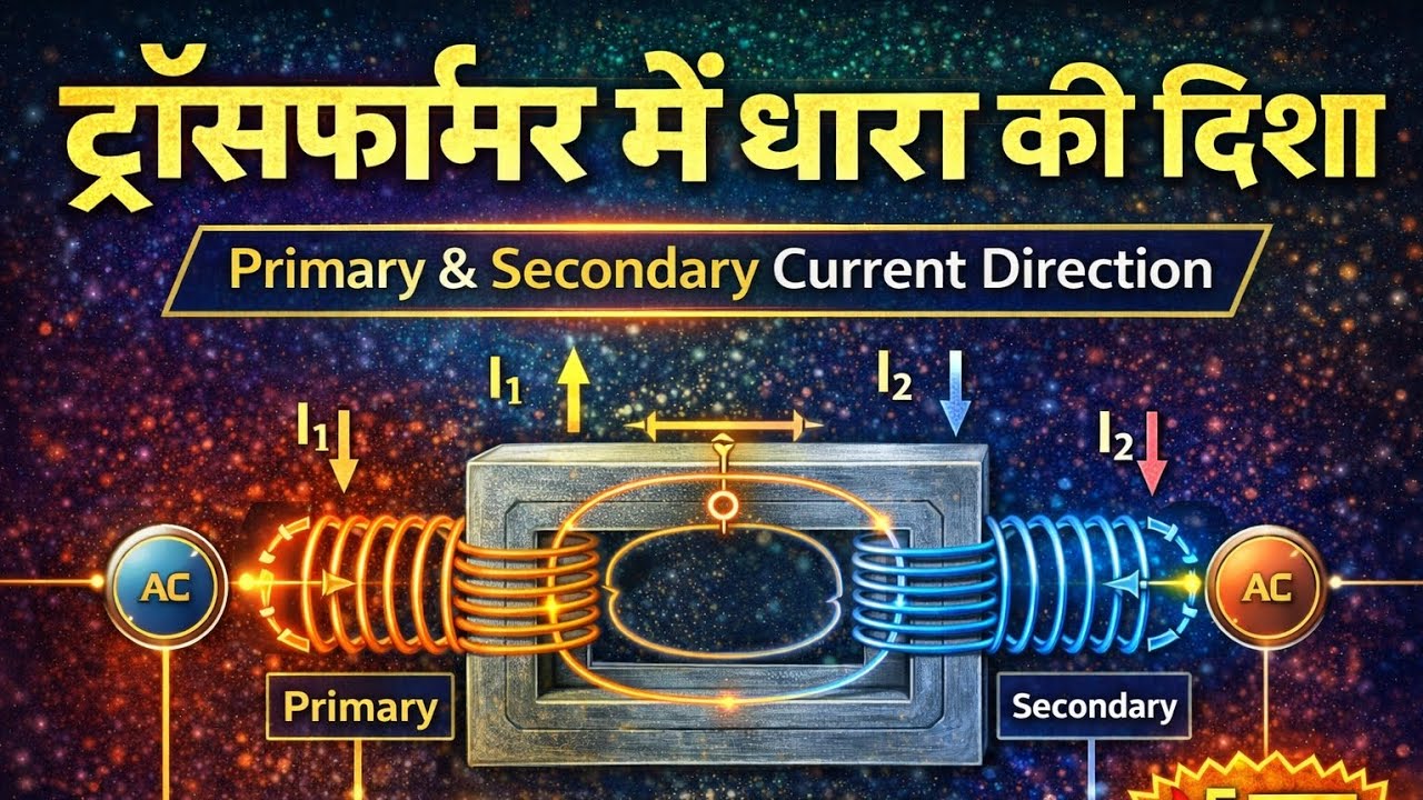 ट्रांसफॉर्मर में धारा की दिशा | Primary & Secondary Coil | Lenz’s Law | Class 12 Physics 2026