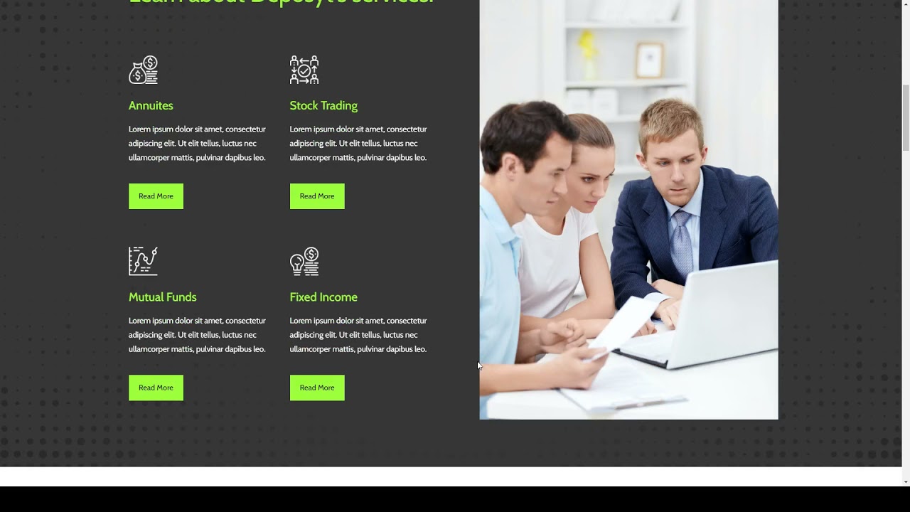 Deposyt - Investment and Finance Elementor Template Kit accounting company