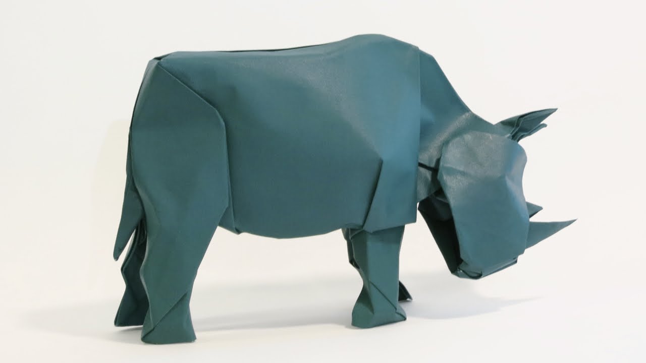 How to make an Origami Rhinoceros